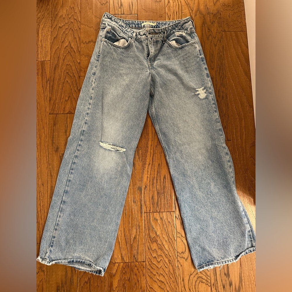 Levi's Low Loose Light Blue Distressed Women Jeans